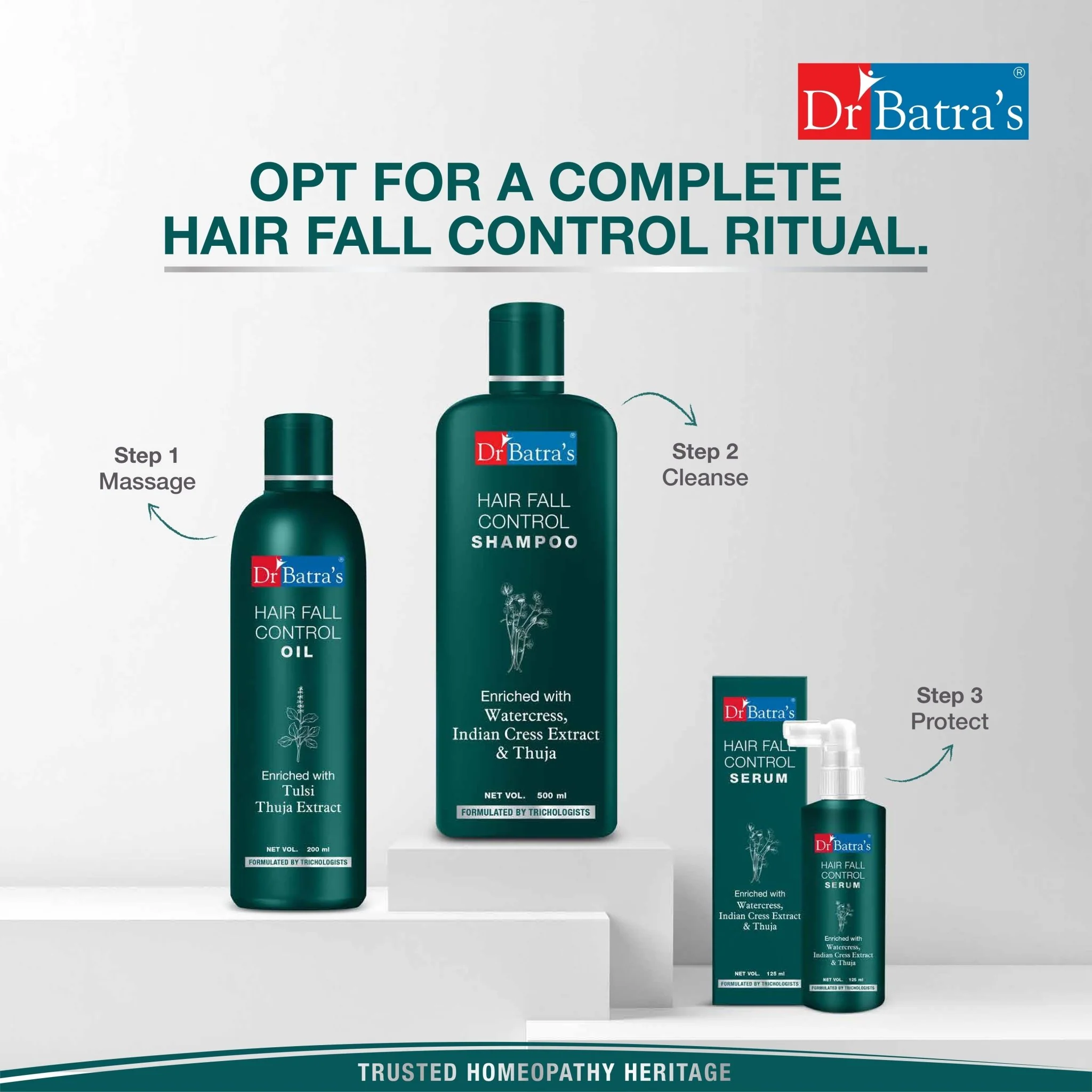 Dr Batra’s Hair Fall Protect Serum | With Thuja, Henna & Amla | Healthy Scalp Care, Lightweight Formula | Silicone, Paraben & Sulphate Free | Trichologist Formulated | 125 ml - Image 7