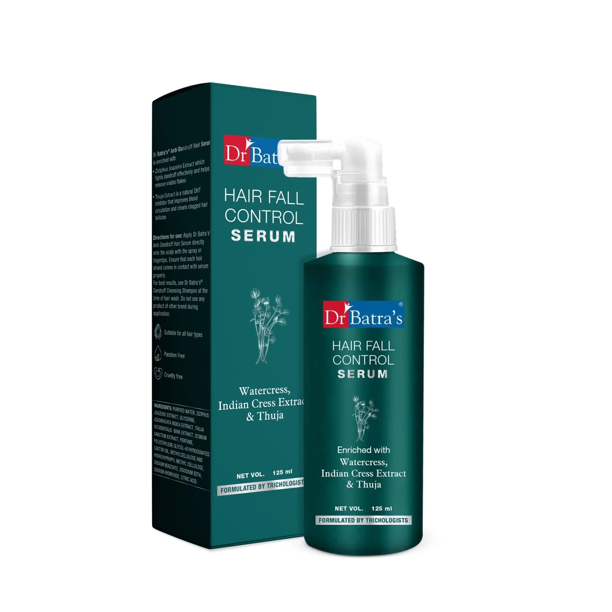 Dr Batra’s Hair Fall Protect Serum | With Thuja, Henna & Amla | Healthy Scalp Care, Lightweight Formula | Silicone, Paraben & Sulphate Free | Trichologist Formulated | 125 ml - Image 8