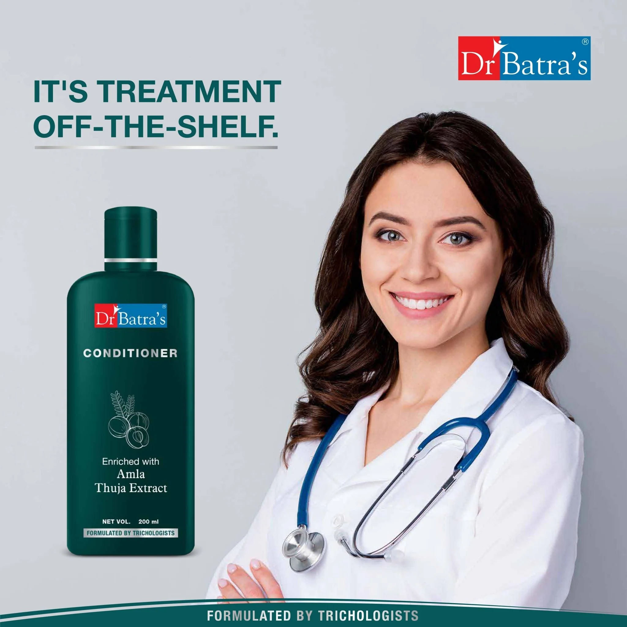 Dr Batra's® Hair Conditioner – Enriched with Amla & Thuja | Nourishing & Strengthening Hair Care | Reduces Hair Fall & Improves Hair Texture | For Men & Women - Image 6