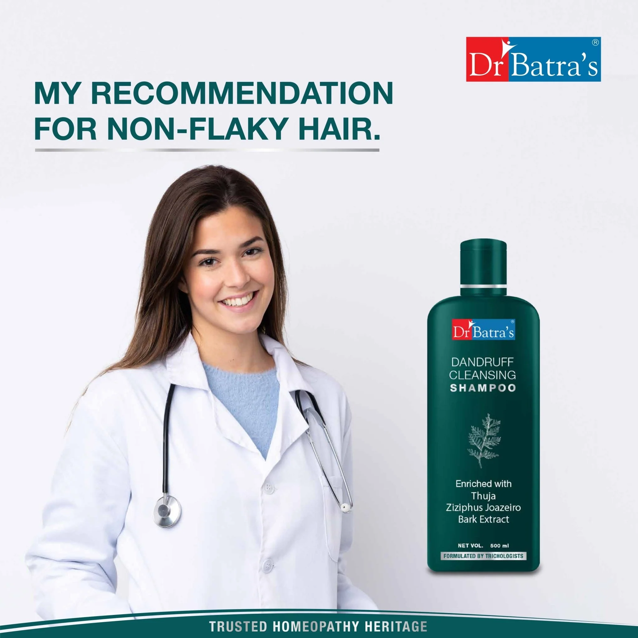 Dr Batra's® Dandruff Cleansing Shampoo – Tea Tree Oil, Thuja & Ziziphus Extract | Anti-Dandruff, Soothes Itchy Scalp & Reduces Flakes | Herbal Shampoo for Men & Women - Image 7