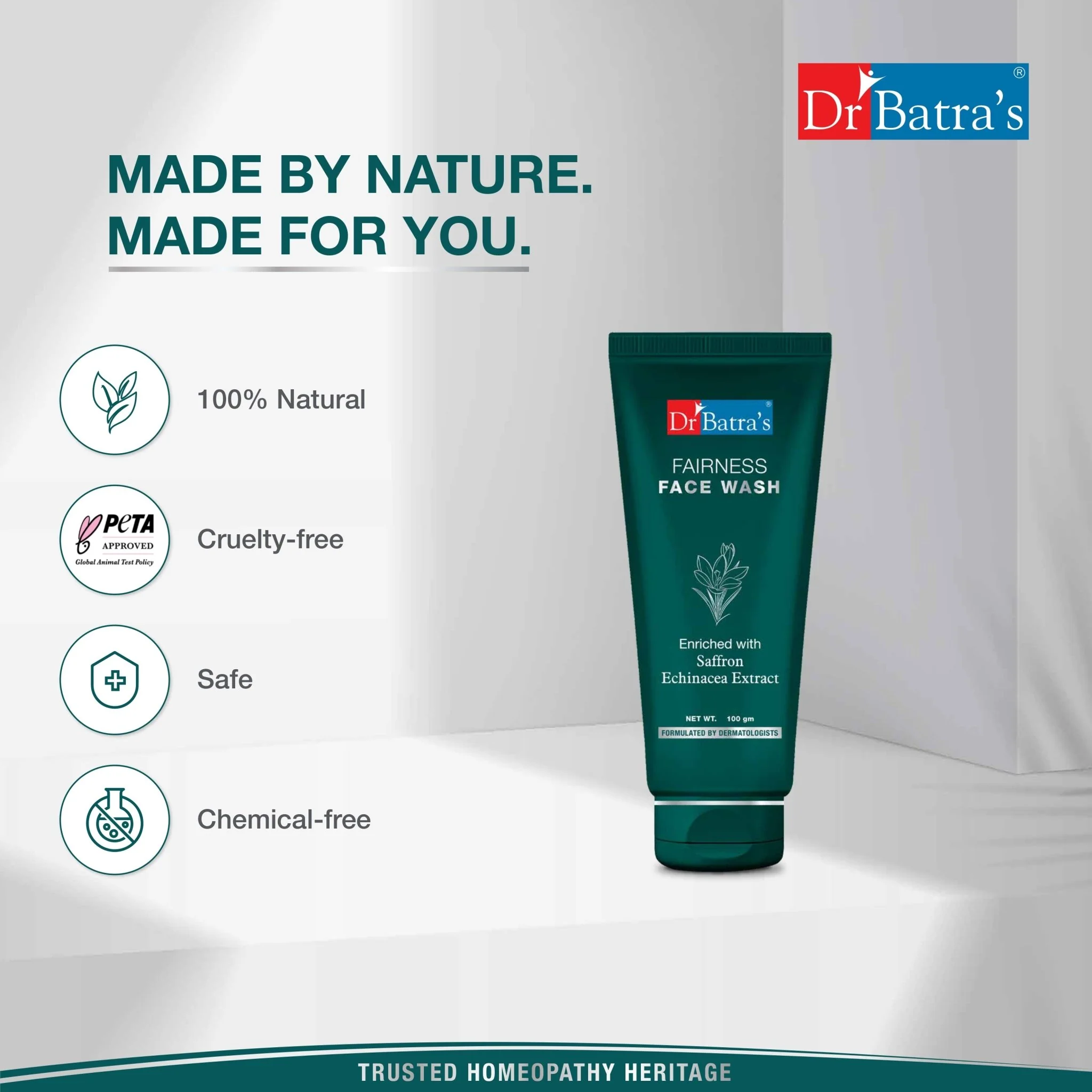 Dr Batra's Fairness Face Wash Enriched With Saffron & Echinicea Extract - Image 4
