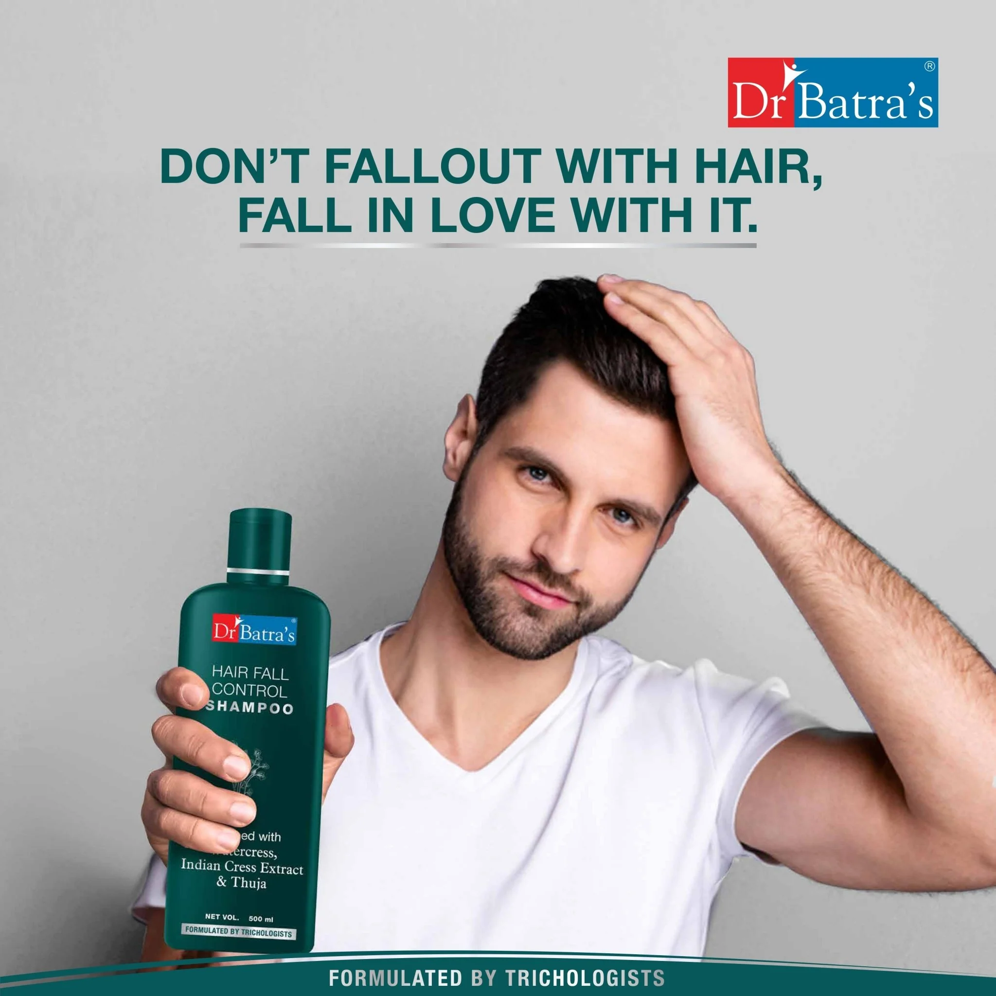 Dr Batra’s® Hair Fall Control Shampoo – Herbal Anti-Hair Fall Shampoo | Paraben, SLES & Silicone Free | Strengthens Hair, Reduces Hair Fall | Best Shampoo for Men & Women - Image 3