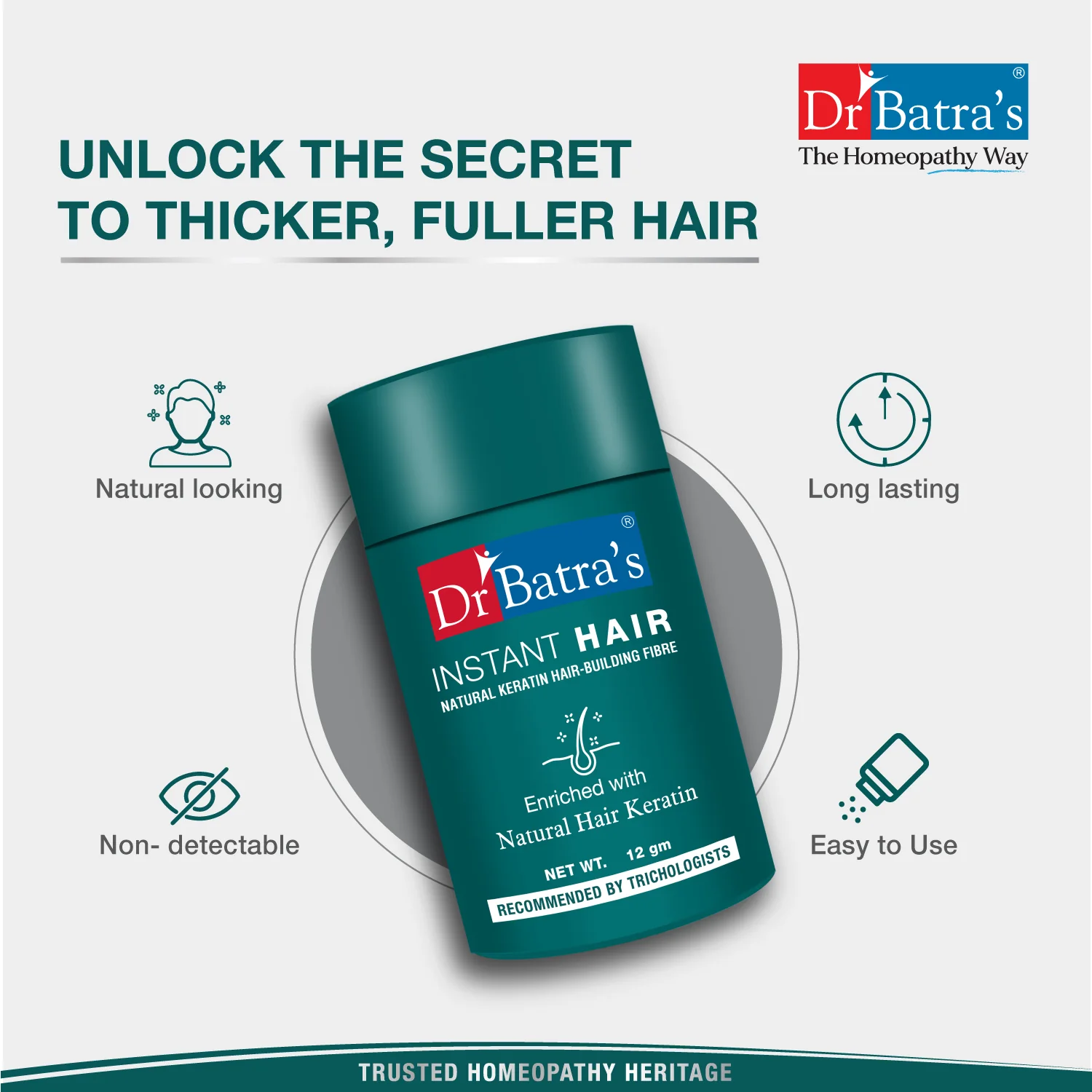 Instant Hair Natural keratin Hair Building Fibre - Black - Image 6