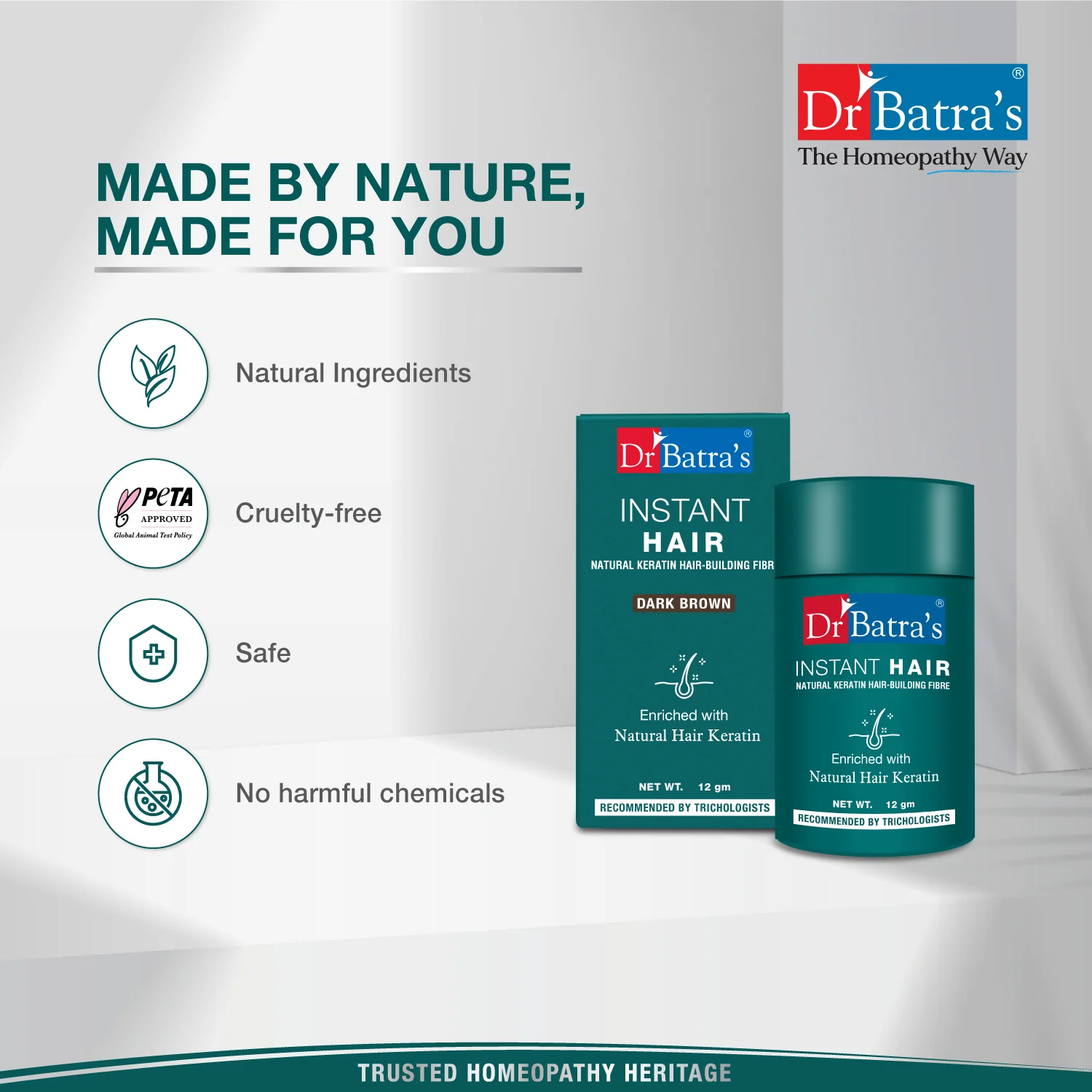 Instant Hair Natural Hair Building Fibre – Dark Brown - Image 5