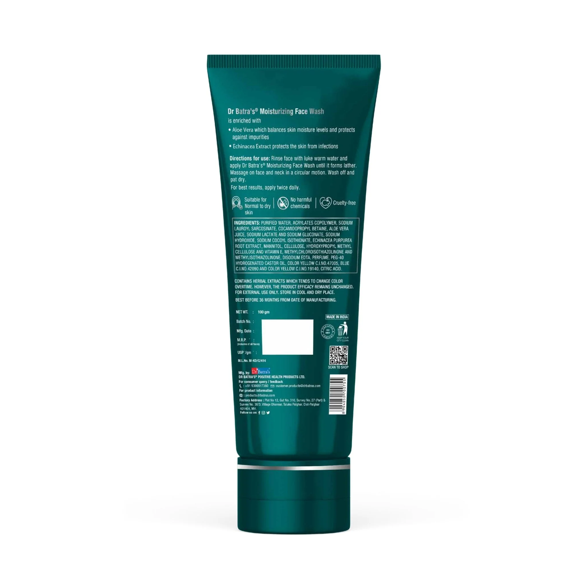 Moisturizing Face Wash 100g – Enriched with natural Echinacea & Aloe Vera for radiant, clear skin. Keeps skin hydrated while preventing dryness and infections | For Men & Women - Image 6