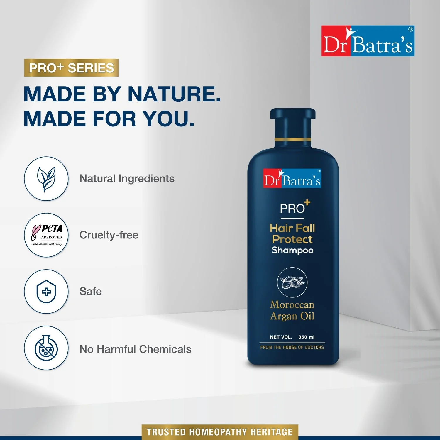 PRO+ Hair Fall Shampoo 350ml – Reduces Hair Loss & Strengthens Roots with Moroccan Argan Oil & Biotin |  For Men & Women - Image 6