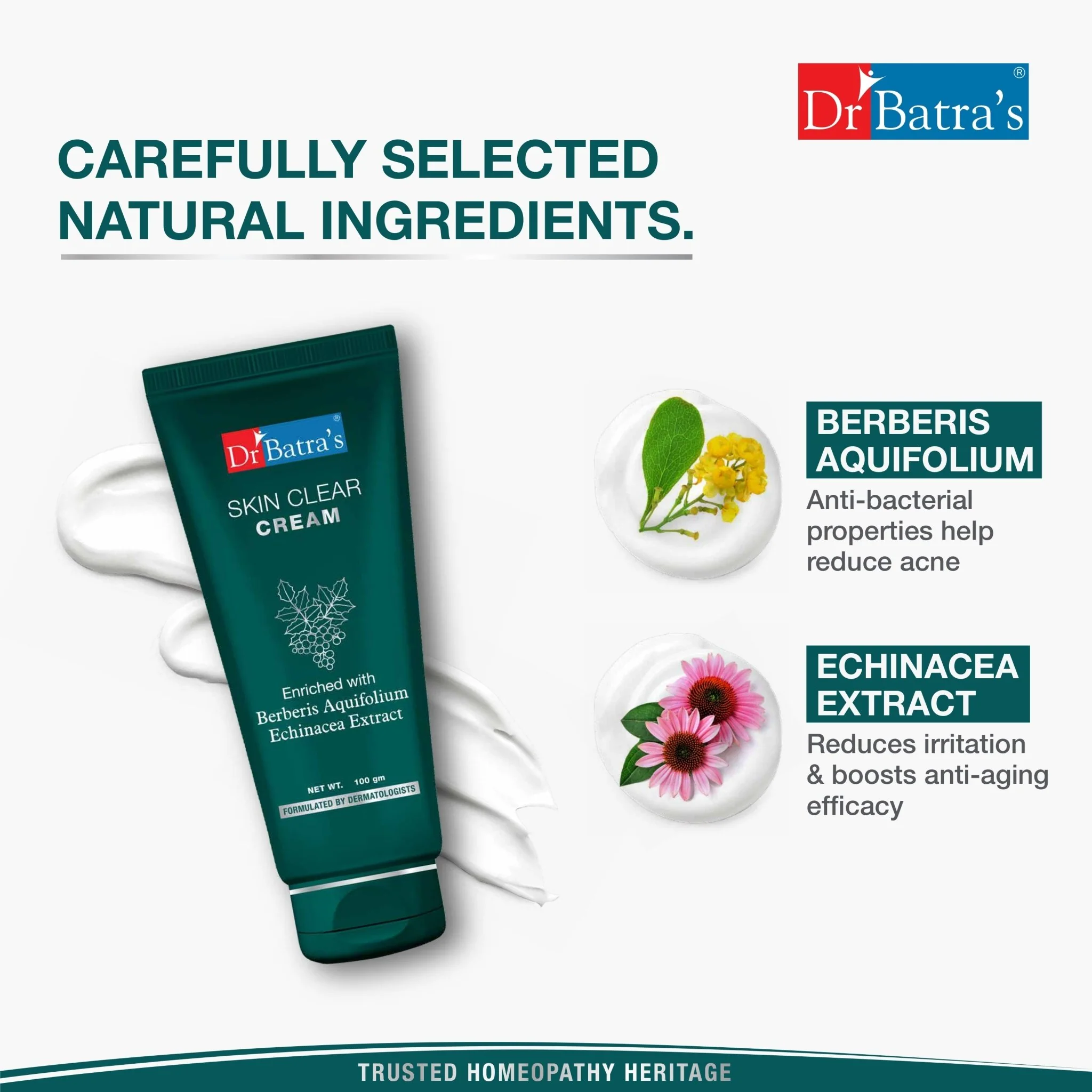 Dr Batra's Skin Clear Cream | Enriched with Berberies Aquifolium and Echinacea - 100 Gm - Image 6