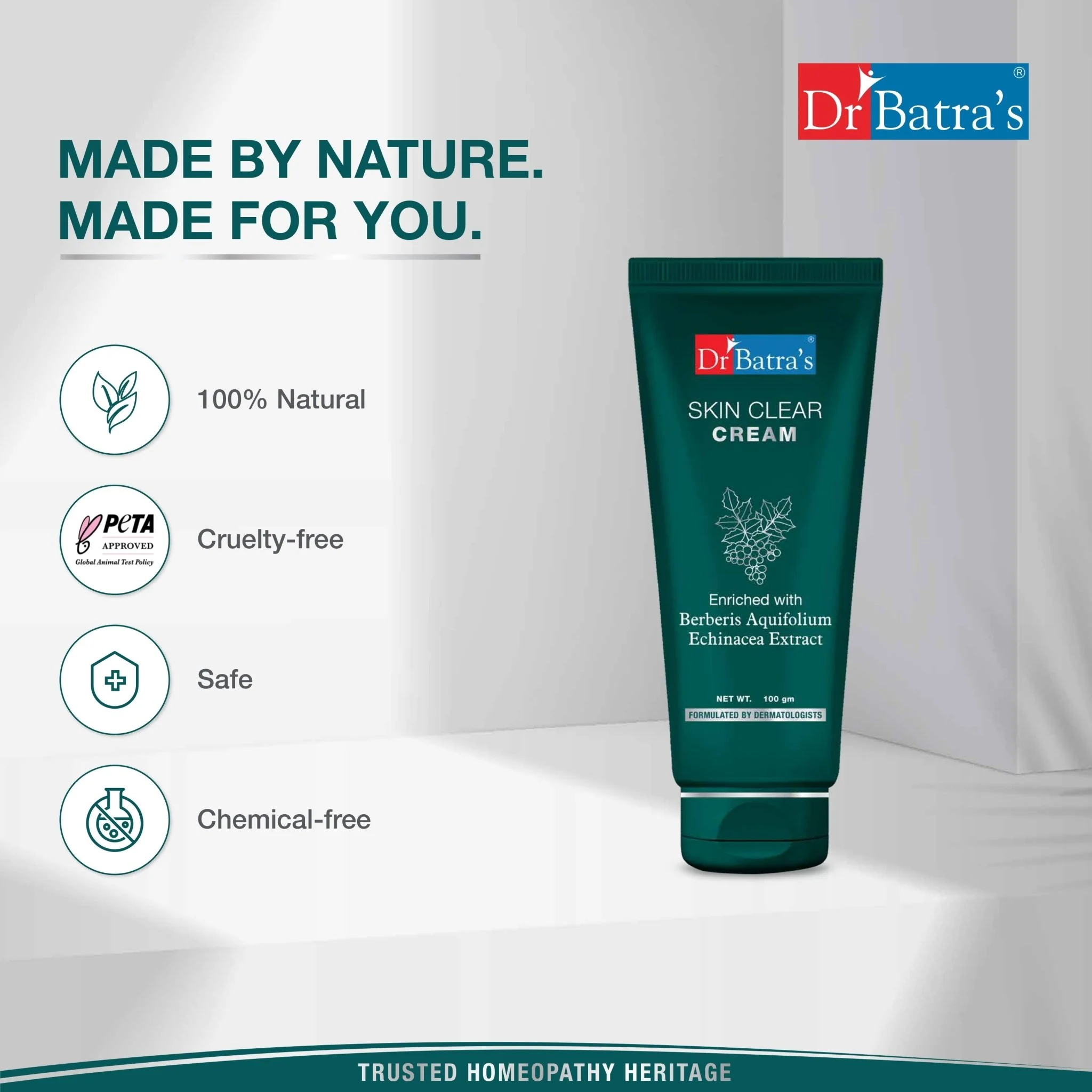 Dr Batra's Skin Clear Cream | Enriched with Berberies Aquifolium and Echinacea - 100 Gm - Image 7
