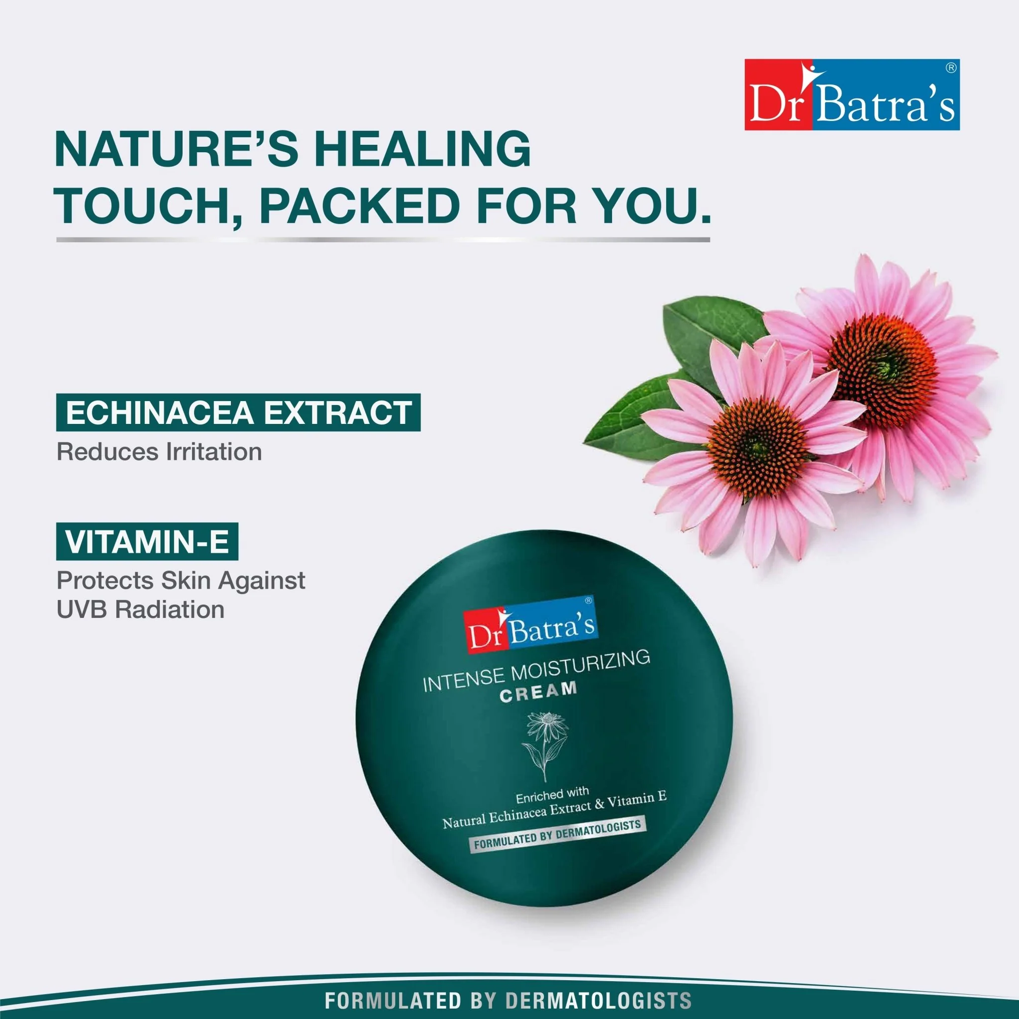 Dr Batra’s Intense Moisturizing Cream | Enriched with Echinacea & Vitamin E | Deep Hydration, Nourishes & Protects Dry Skin | 100 g - Image 6